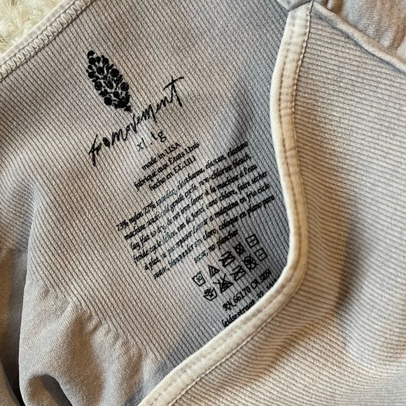 NEW Free People Movement Good Karma Square Neck Crop Top Gray Size XL - Picture 12 of 12